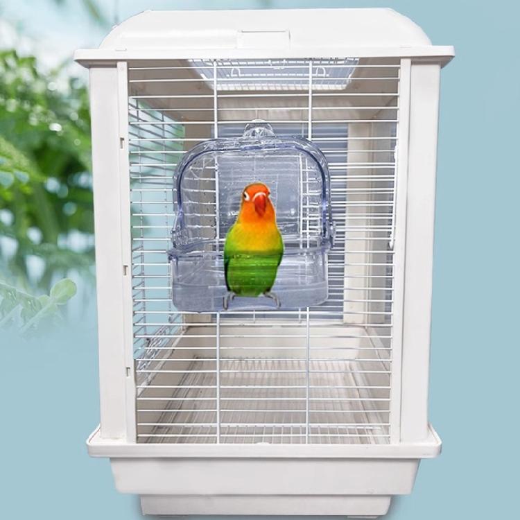 Bird Cage Mounted Shower Room Antisplashing Hangable Bathing Tub for Parakeets