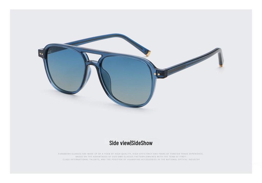 2026 Polarized Double Bridge Sunglasses: Slim Face Effect, Unisex Design, Lightweight Sun Protection