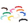 10Pcs Purse Frame Semicircle Candy Color Curved Plastic DIY Bag Accessories 8.5cm