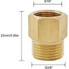 Brass Fittings, 9/16" Female To G3/8" Male Brass Adapter for Kitchen Bar Bathroom Sink Faucets 2 Pcs