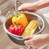 Drain Basket Double Layers with Handle Kitchen Draining Bowl Hollow Out Quick Drainage Fruit Salad Washing Storage Strainer Drainer Vegetable