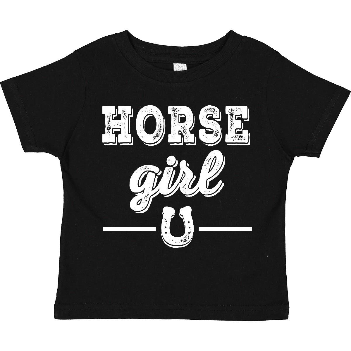 Inktastic Horse Girl Cowgirl Equestrian Toddler kids boys T-Shirt Lover Girls Ladies Rider 100