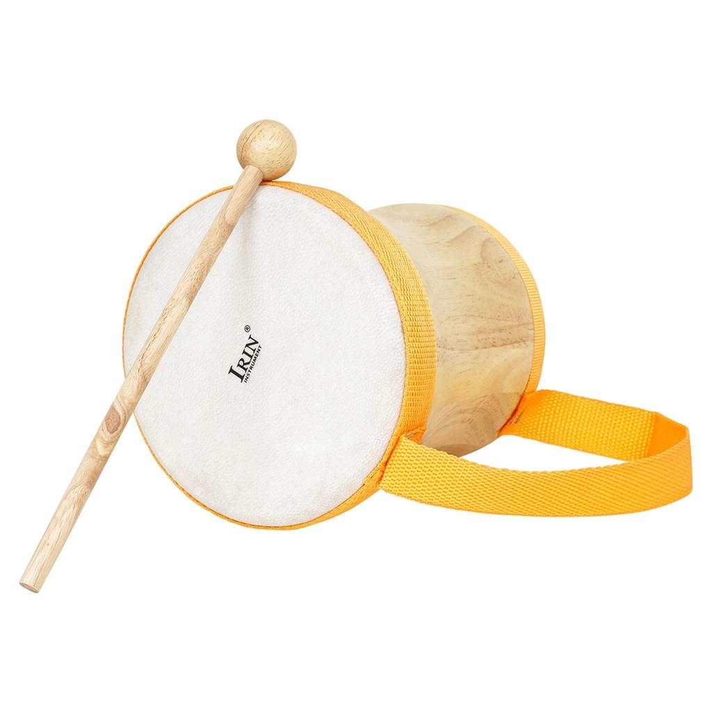 IRIN Indian Drum Wooden Hand Drum Sheepskin Drums with Drumsticks Pro Percussion Instruments for Children's As Gifts