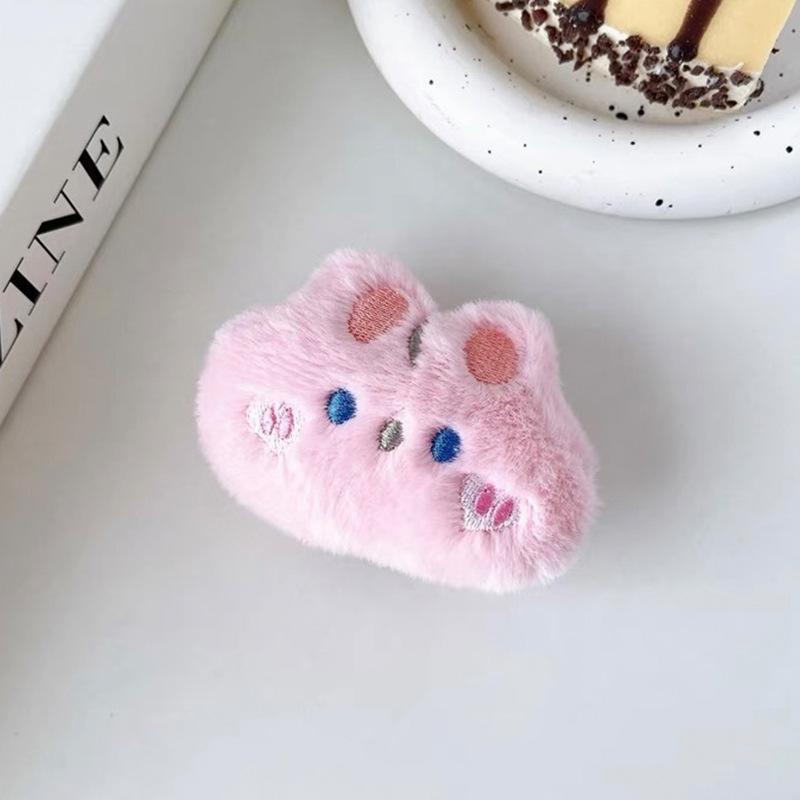 Plush Cartoon Mobile Phone Airbag Bracket, Back Sticker, Puppy Bear Wind Girl, Desktop Watching Drama Support Rack, Portable