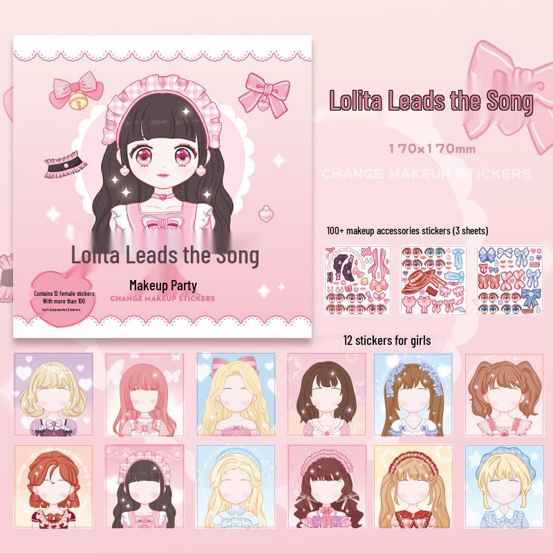 Наклейки «Преображение принцессы Кабы»: Мультяшные наклейки для переодевания и макияжа для девочек