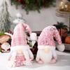 Elf Dwarf Gnomes Doll Pink Sequin Hat Design Christmas Gnome Plush Decorations For Home Christmas Table Decorations