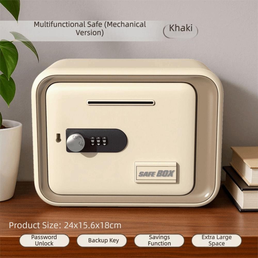 Password Lock Mini Safe Box Coin Bill Slot Cash Can Funny Mini ATM Children Savings