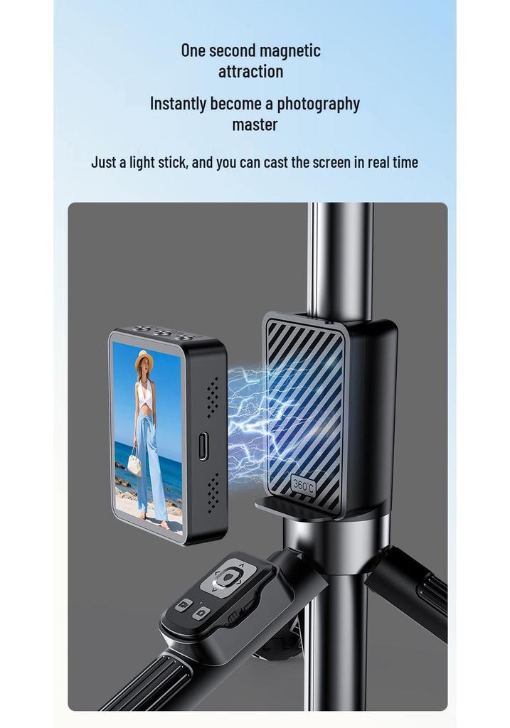 2026 Smart Selfie Stick & Tripod: Screen Mirroring, Live Streaming, Anti-Shake Features