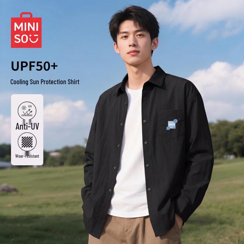 MINISO Men s Ice Silk Long Sleeve Sun Protection Shirt XL