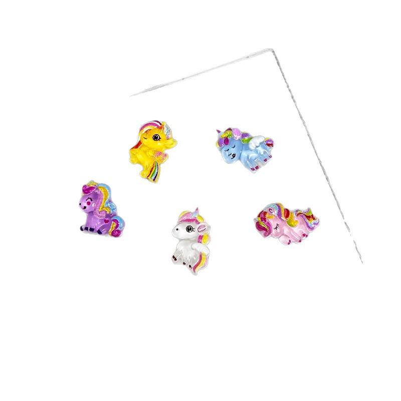 Cartoon Cute My Little Pony Resin DIY Kids' Hair, Earrings, Phone Case & Nail Art Accessories