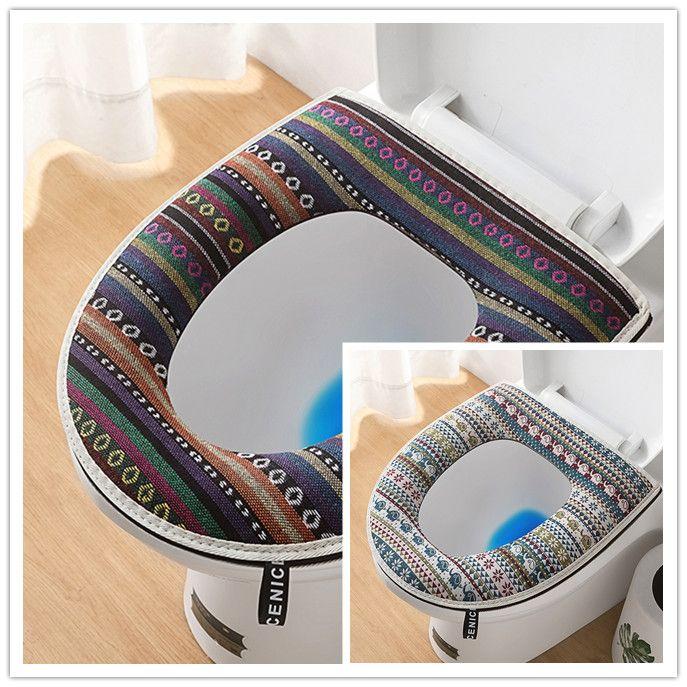 

Универсальная подушка для сиденья унитаза на молнии для четырех сезонов, дышащая для лета, подушка для сиденья унитаза в стиле инс, легкая роскошь 2