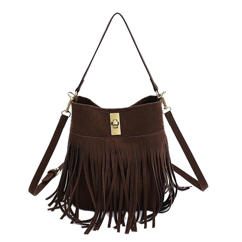 

Ручная сумка-ведро, Кроссбоди, Ретро и Высококлассная одноплечевая сумка кофейный