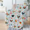 Chicken Flower Series Printed Blanket for Sofa Bed Travel Camping Living Room Office Conditioning Blanket for All Seasons Gifts