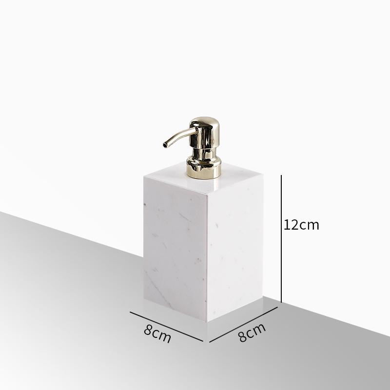 Creative Square Marble Lotion Bottle Hotel Bathroom Shampoo Refill Bottle Household Shower Gel Soap Dispenser Bathroom Accessory