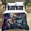 3D Johnny Hallyday bedruckte Bettwäsche-Sets exquisites Bettwaren-Set Bettbezug Steppbett-Set Bettwäsche-Set Luxus Geburtstagsgeschenk