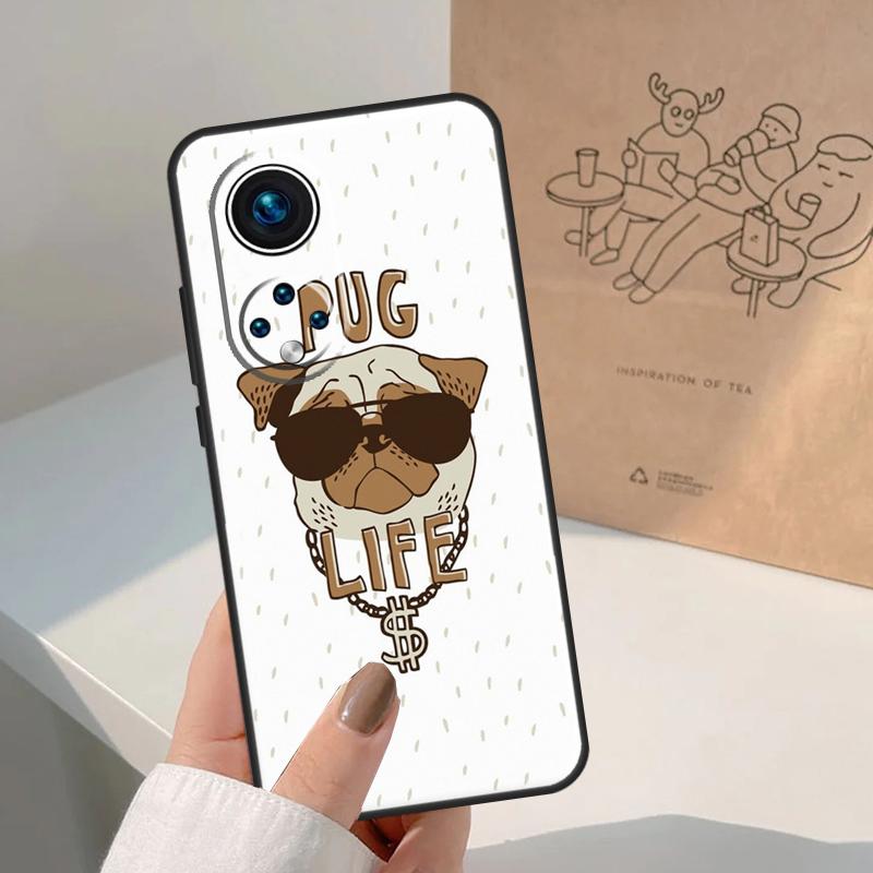 Funny Cartoon Pug For Honor Magic 8 7 6 5 Pro Case For Honor X9d X9c X9b X9a X8c X8b Win 200 400 50 70 90 Lite
