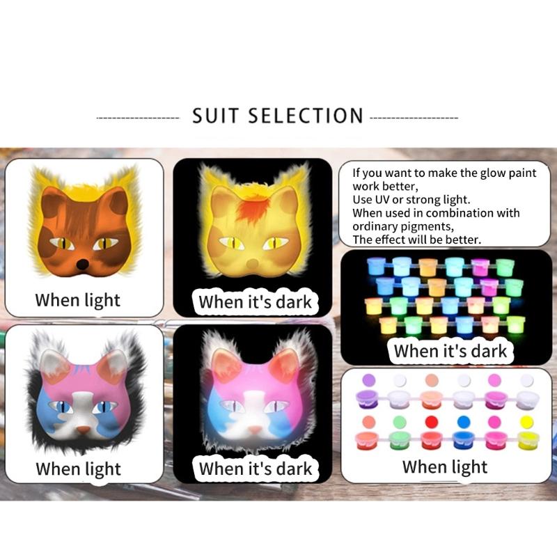 Therians Mask Set Furs,Eye Mesh,Felts Sheet DIY Foxes Cats Mask To Paint Furry Animal Mask Gear for Halloween Cosplay