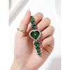 GEDI Women Quartz Wrist Watch Heart Shaped Dial Rhinestone Decor Metal Link Bracelet Waterproof Dress Watch