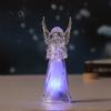 Romantic Valentine Gift Guardian Angel Night Light, Small Prayer Reading Playing Music Mother Day Idea Figurine with LED Light for Desk, Table, Shelf