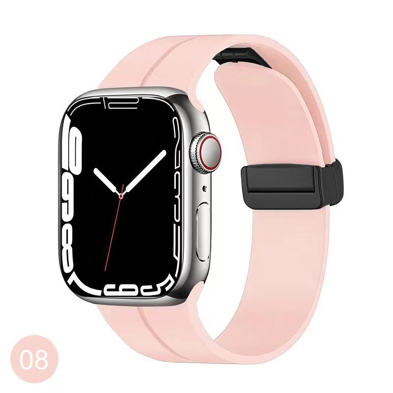 Magnetic Silicone Sport Band with Folding Buckle for iWatch/Apple Watch S10