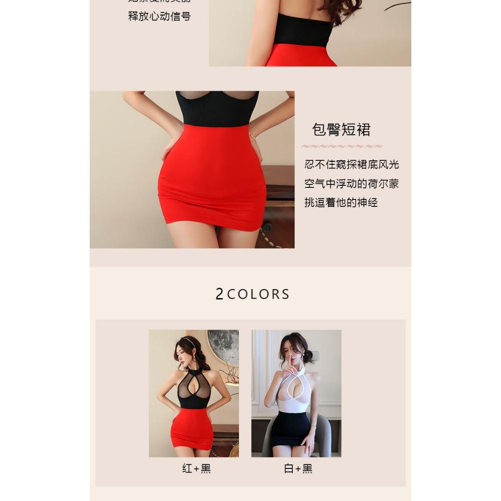 Sexy Lingerie Sexy Female Secretary Ol Hip-wrapped Uniform Cosplay Passion Suit Two-color Splicing Wholesale 1419