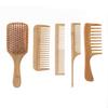 Natural bamboo massage cushion comb, wide teeth, smooth hair, anti-knotting airbag comb, scalp care hairdressing comb, suitable for home travel