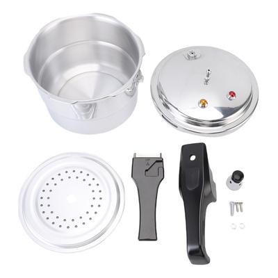 Pressure Cooker 3L Explosion Proof Aluminum Stovetop Fast Cooking Canning Cooker Pot with Steam Rack for Kitchen