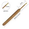 Bamboo Handle Crochet Hook with Metal Head for Dreadlocks & Knitting