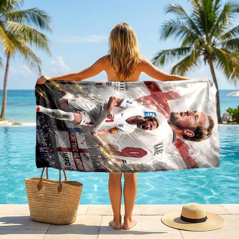 Harry Kane Fashion Beach Towel: Ideal for Summer Adventures Soft, Absorbent and Quick Drying Suitable for Swimming and Bathing