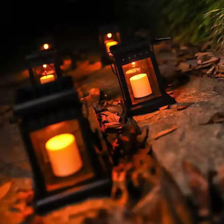Solar Hanging Lantern Lamp Outdoor Waterproof String Light Candle for Garden Patio Lawn Deck Umbrella Tent Yard Driveway Holiday