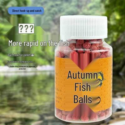 Hot Fish Balls Bait for Carp & Small Fish: Wild Fishing, Black Pit, Crucian, Grass, Green, Yellow Tail & White Stripe Hook