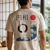 ENSŌ Zen-cirkel T-shirt Japansk Minimalistisk Wabi-Sabi Grafisk Skjorta Anime-stil Outfit Kanji Ryggtryck Topp Gåva Tokyo Estetiska Kläder