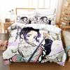 Kochou Shinobu Bedding Sets Anime Demon Slayer Comforter Bed Cover Duvet Cover Pillow Case Twin Single Queen King Teens Gifts