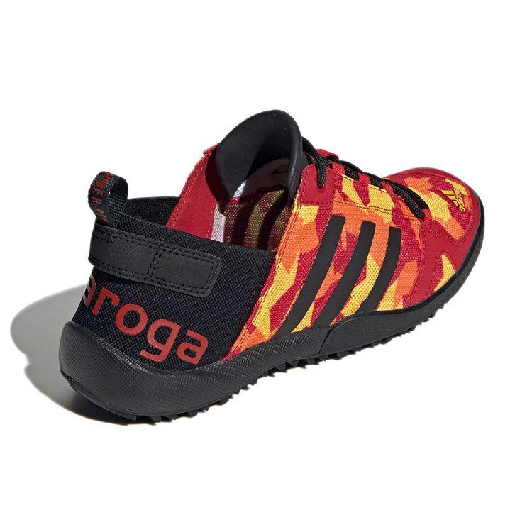 Adidas Fabric Comfortable Daily Shock Absorption Non-Slip Low-Top Casual Shoes Men Casual Shoes Red-Camouflage FW1293