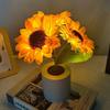 USB Rechargeable Sunflower LED Night Light Room Bedroom Bedhead Decorative Atmosphere Light Birthday Gift Table Light