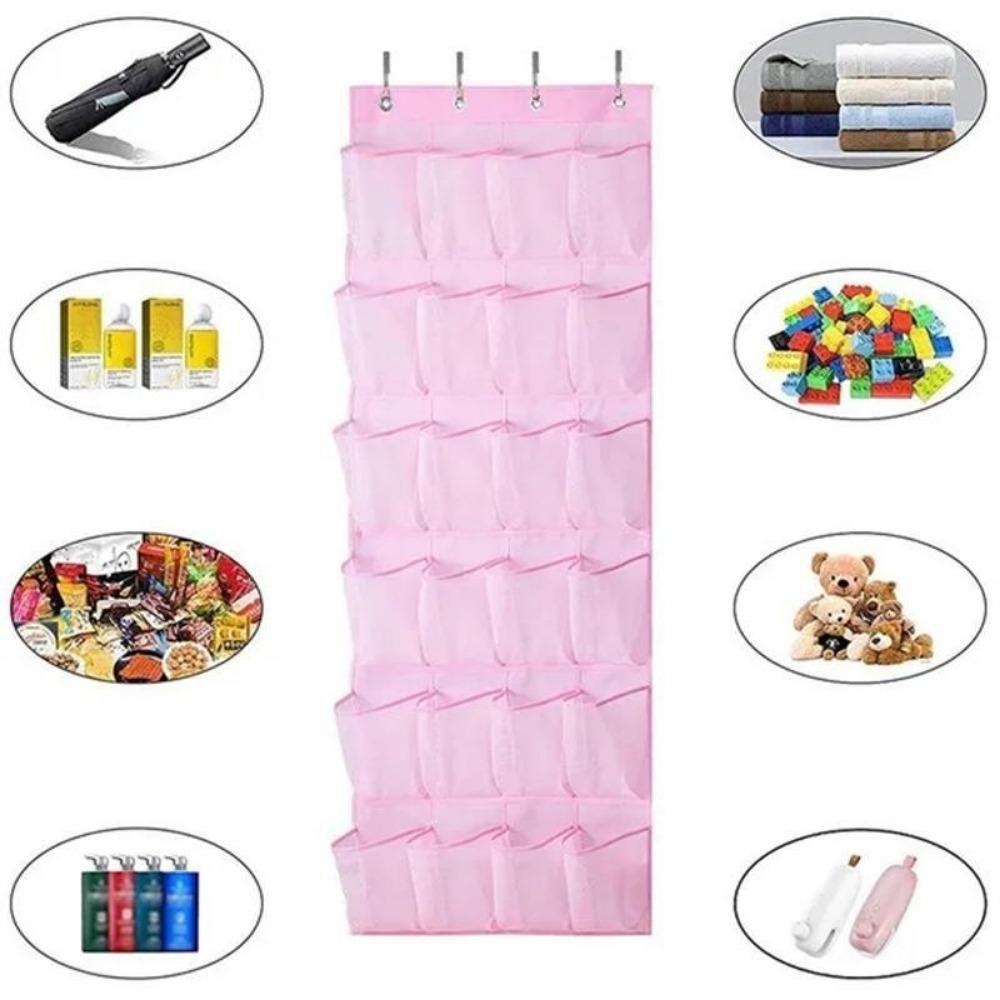 Mesh Cloth Shoes Sorting Storage Hanging Bag Over The Door Sundries Organizer Shoes Slippers Holder Bag