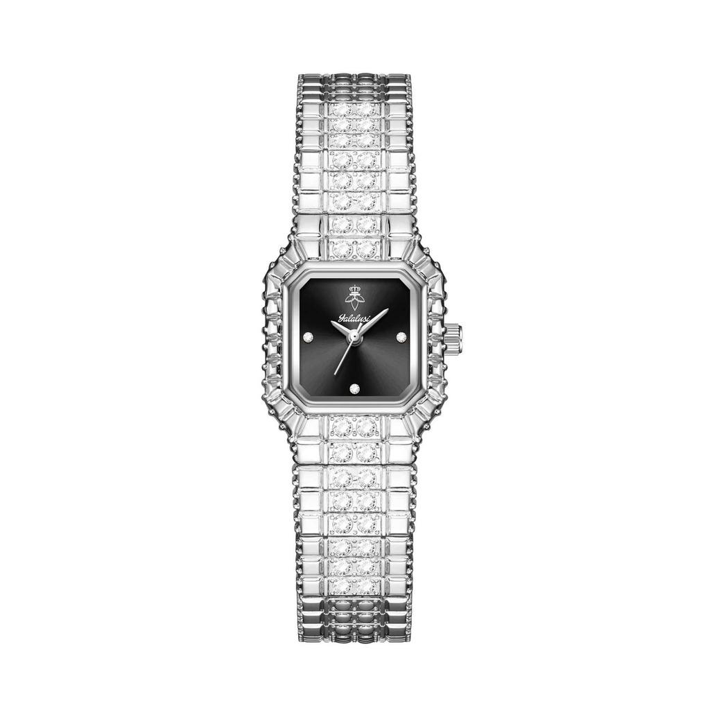 Women Dress Bracelet Watches Clock Relógio Fashion Rhinestone Square Small Dial Steel Band Ladies Watch Elegant