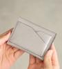 Compact bifold walletcard case for men and women, made in Japan by the brand SOPO, SO73 (Ash Gray)