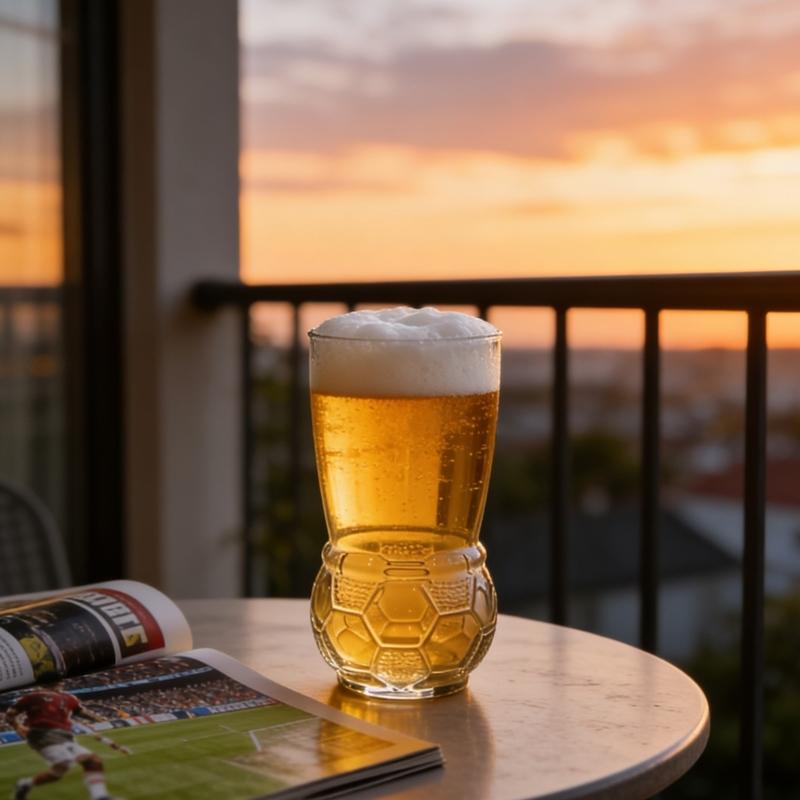 6Pcs Football Inspired Glass Beer Glasses 450ml Durable And Stylish Club Party Glass Cups For Any Occasion