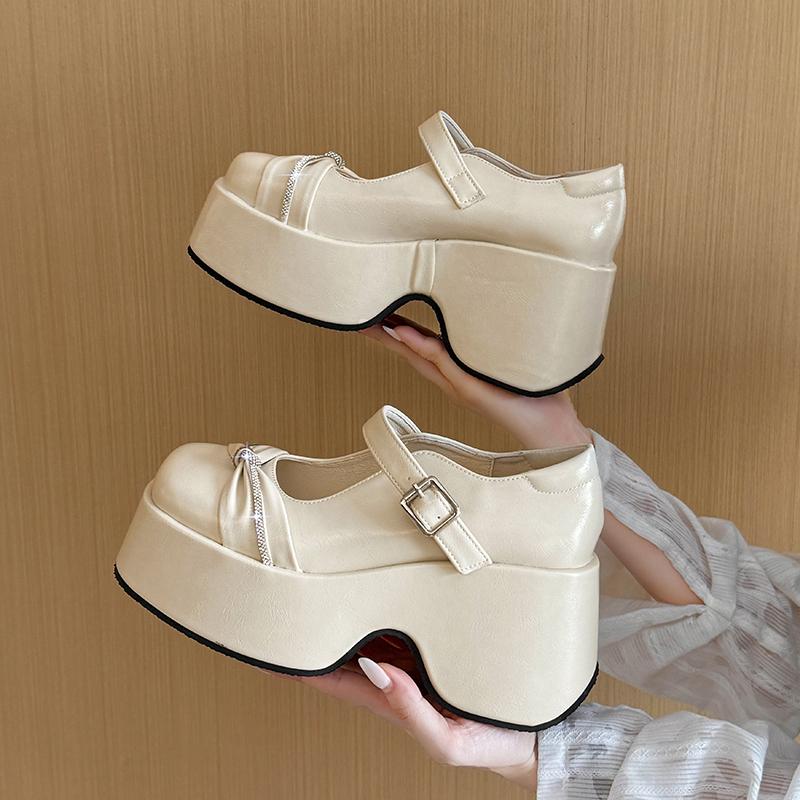 Fashion Bow High Heels Women Platform Loafers Shoes Designer Classical Elegant Shoes 2025 New Autumn Women Pumps Dress Zapatillas Mujer
