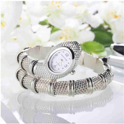 Fashion Females Snake Shaped Design Bracelet Watch Luxury Women Wirstwatch