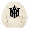 KAN6312 Kmc0182 The Khan Fleece-Lined Sweatshirt Cream