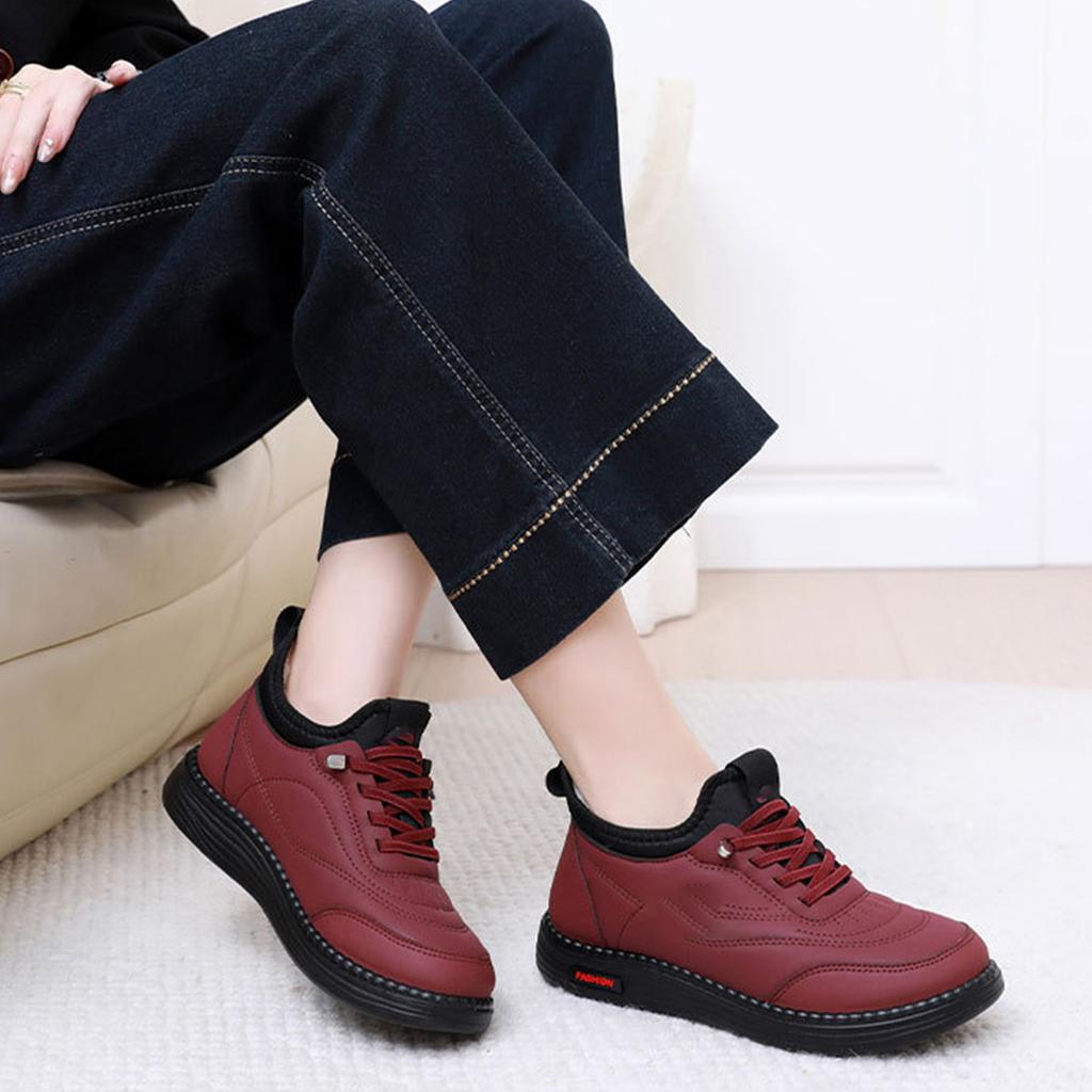 Women's Winter Stylish Non- Soft Lined Cotton Shoes for Casual Daily Wear