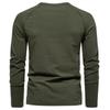 Men Solid Color Long Sleeve Casual Basic Bottoming T Shirt For Daily Wear