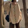 Cardigan lavorato a maglia taglia grande Autunno e Inverno Nuovo Retro Giacca maglione larga