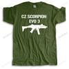 new arrived casual Tshirt men cotton tops Man crew neck t-shirt CZ SCORPION EVO Summer top gift Male Short Sleeve T-SHIRT