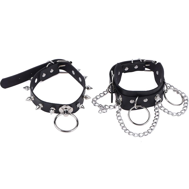 1 Stück Süß Kühl Cosplay Nieten Stern Punk Rock Gothic Damen Halsband Pu Leder Dorn Hip Hop Bondage Choker Schmuck