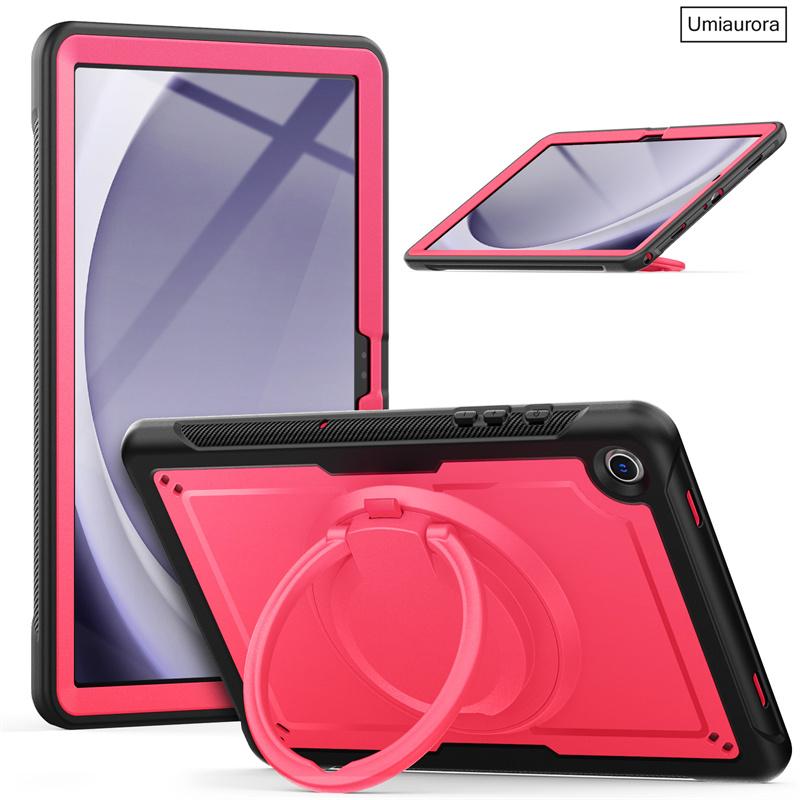 For Samsung Tab A9 8.7 SM-X110 A9+ A11+ Plus 11 Inch SM-X230 X210 X130 Pull Ring Stand Strap Tablet Case Shockproof Armor Funda