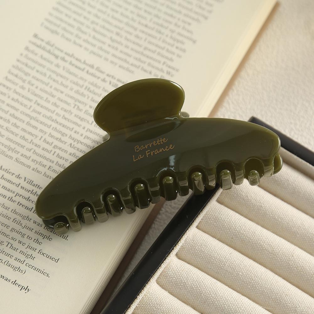 High-Quality Solid Color Twill Mermaid Acetate Shark Hair Clip