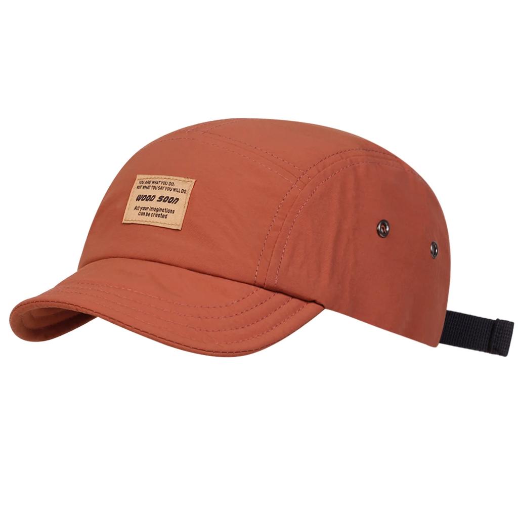 Unisex Solid Color Leather Label Baseball Caps Quick Drying Hat Outdoor Adjustable Spring and Autumn Casual Sunscreen Hat
